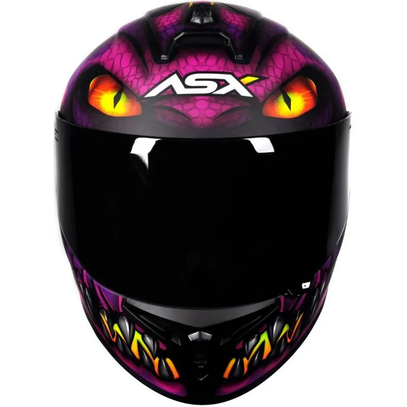 Capacete ASX Draken Raptor Roxo/Preto Fosco
