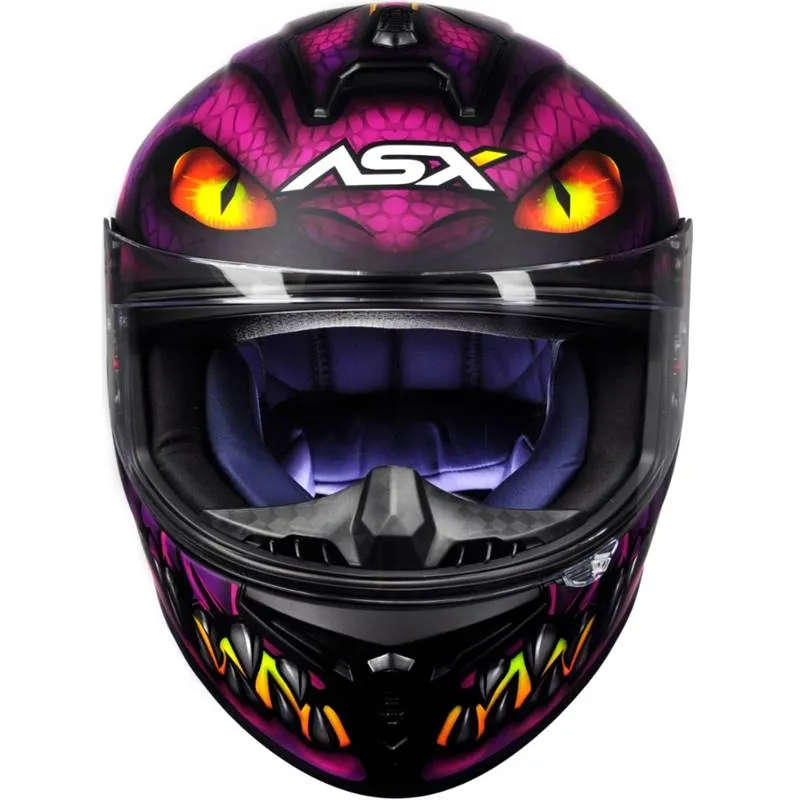 Capacete ASX Draken Raptor Roxo/Preto Fosco