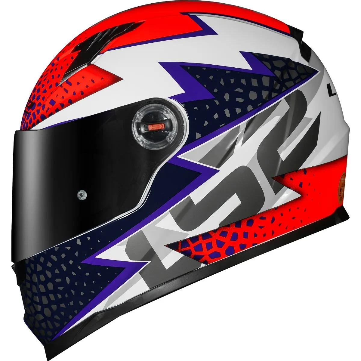 Capacete LS2 FF358 Speedy Branco/Roxo/Laranja