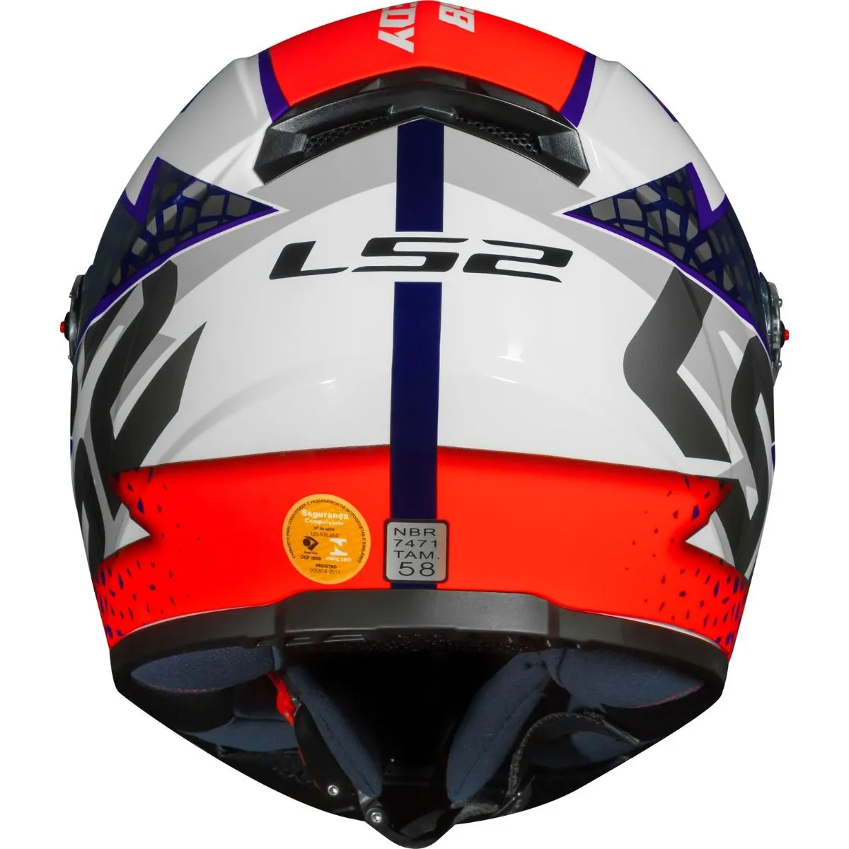 Capacete LS2 FF358 Speedy Branco/Roxo/Laranja