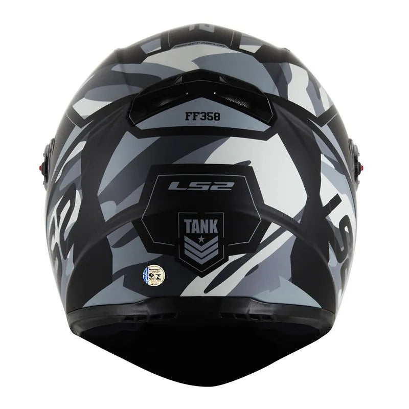 Capacete LS2 Classic Tank Preto/Cinza