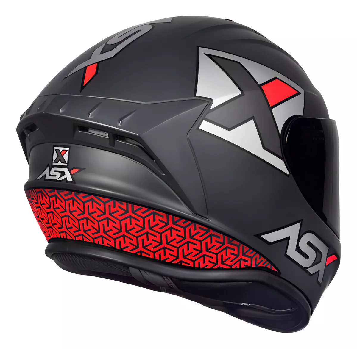 Capacete ASX Draken Concept Cinza Fosco