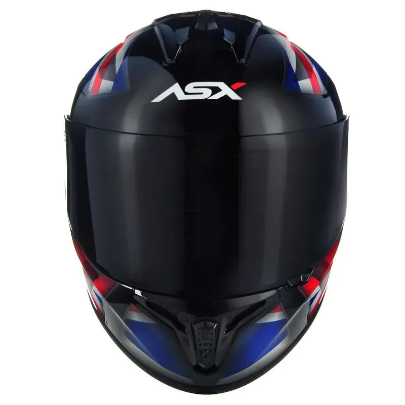 Capacete ASX Draken UK Inglaterra Preto/Vermelho/Azul