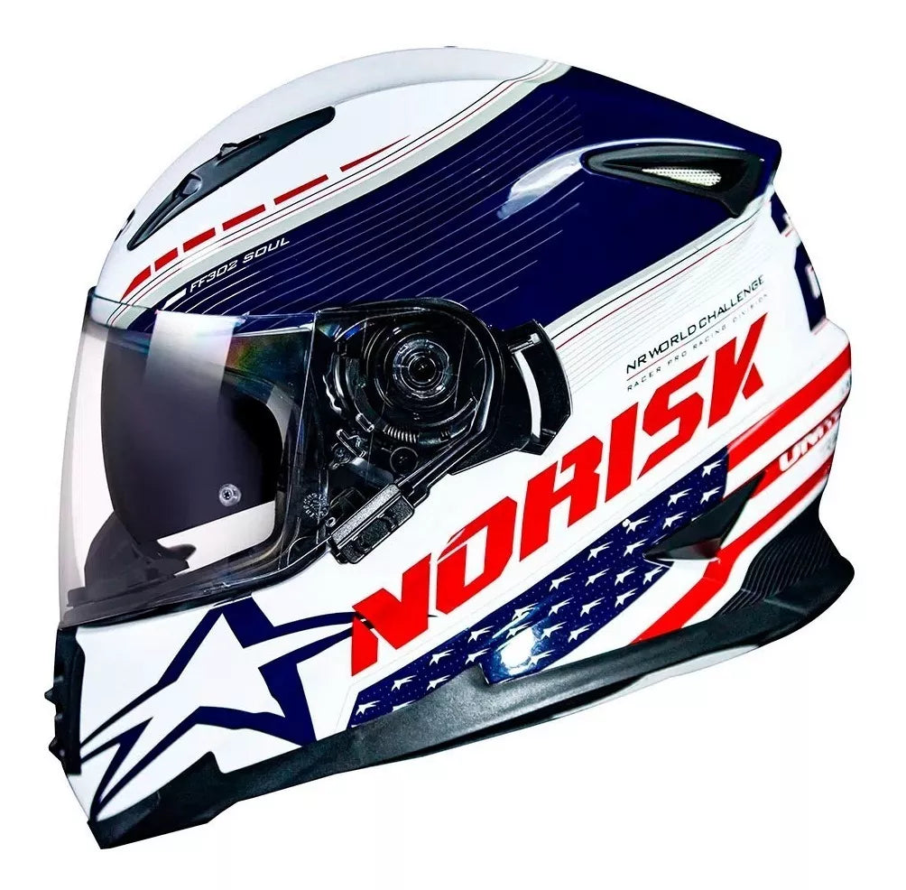Capacete Norisk Soul FF302 Grand Prix USA