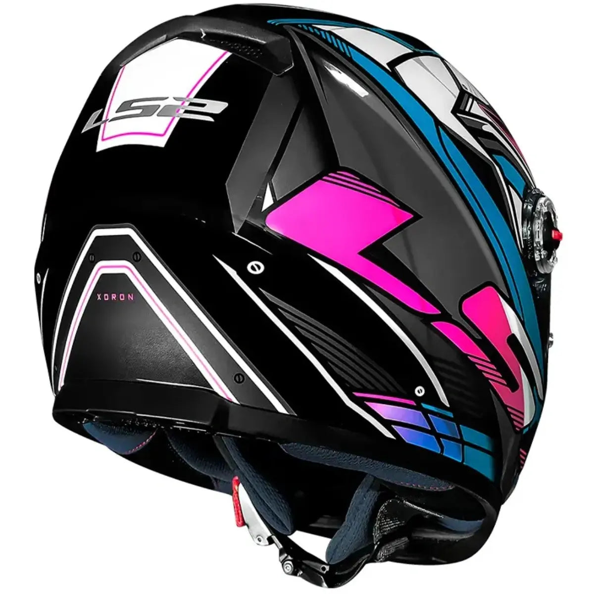Capacete LS2 FF358 Xdron Branco/Rosa/Azul Cyan