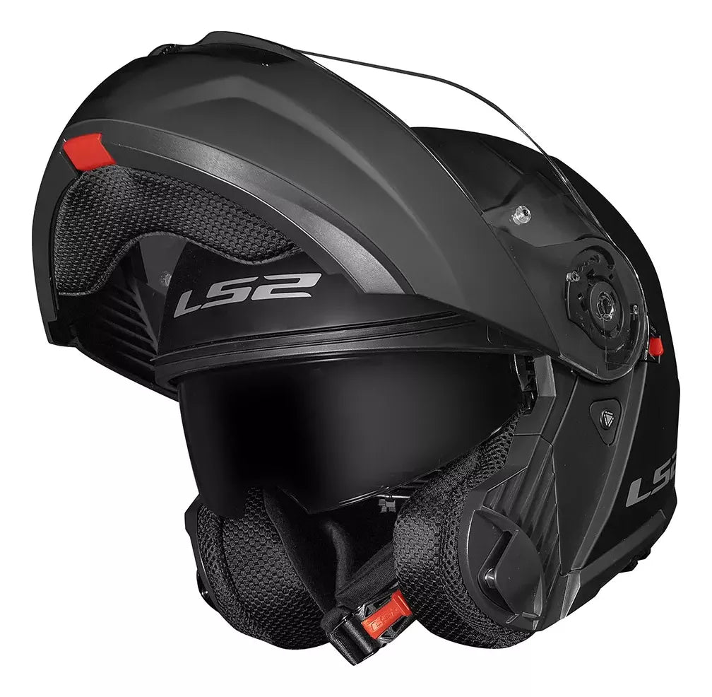 Capacete LS2 Strobe 2 Robocop FF908 Preto Fosco com Óculos