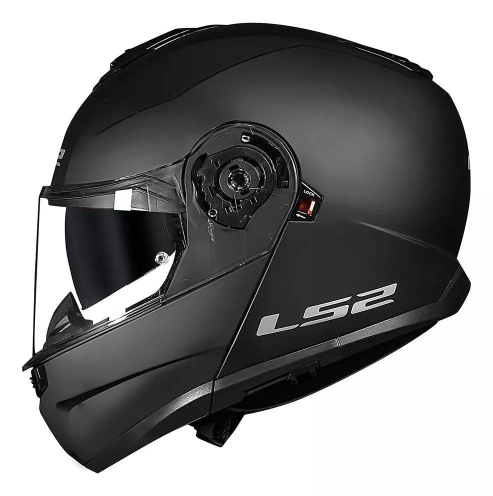 Capacete LS2 Strobe 2 Robocop FF908 Preto Fosco com Óculos