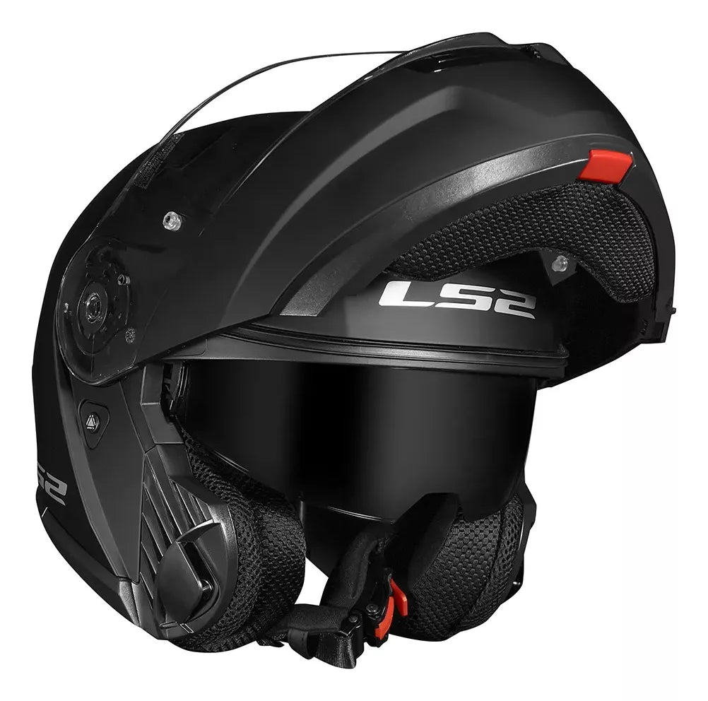 Capacete LS2 Strobe 2 Robocop FF908 Preto Fosco com Óculos