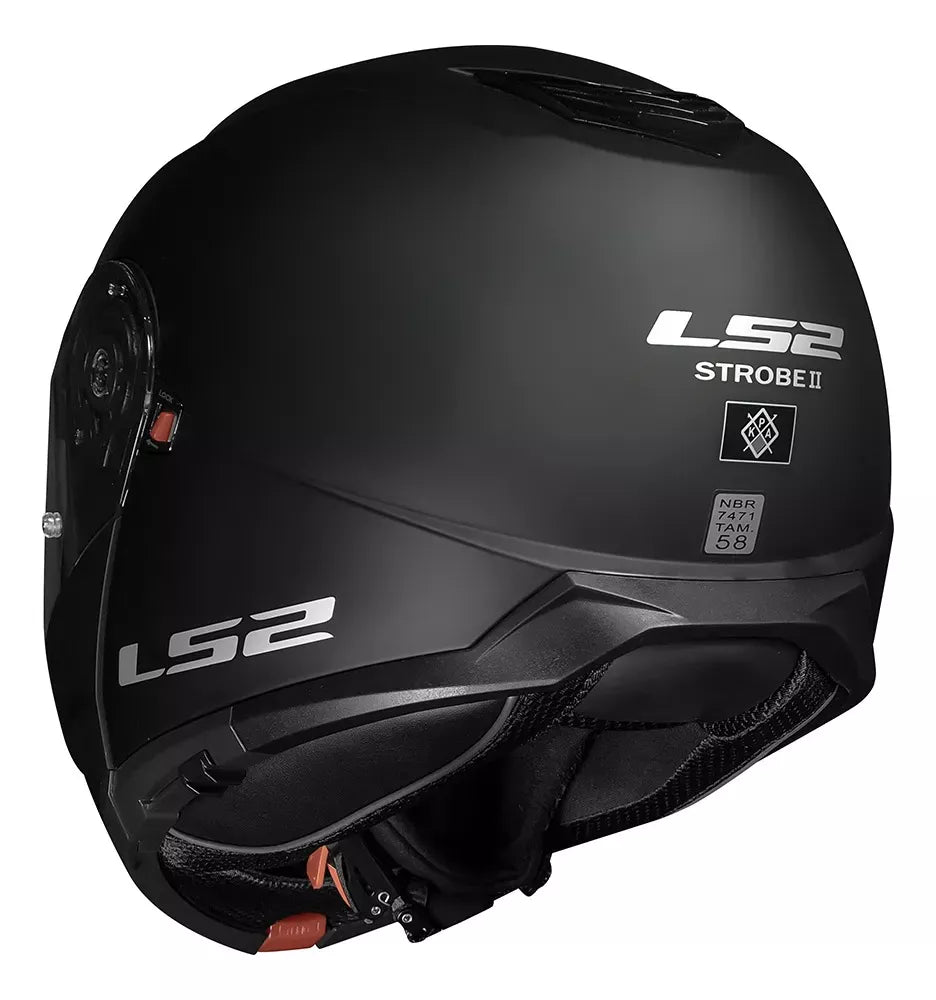 Capacete LS2 Strobe 2 Robocop FF908 Preto Fosco com Óculos