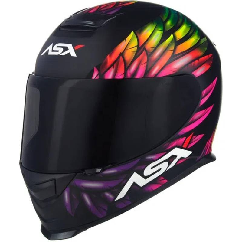 Capacete ASX Eagle Vibes Preto Fosco