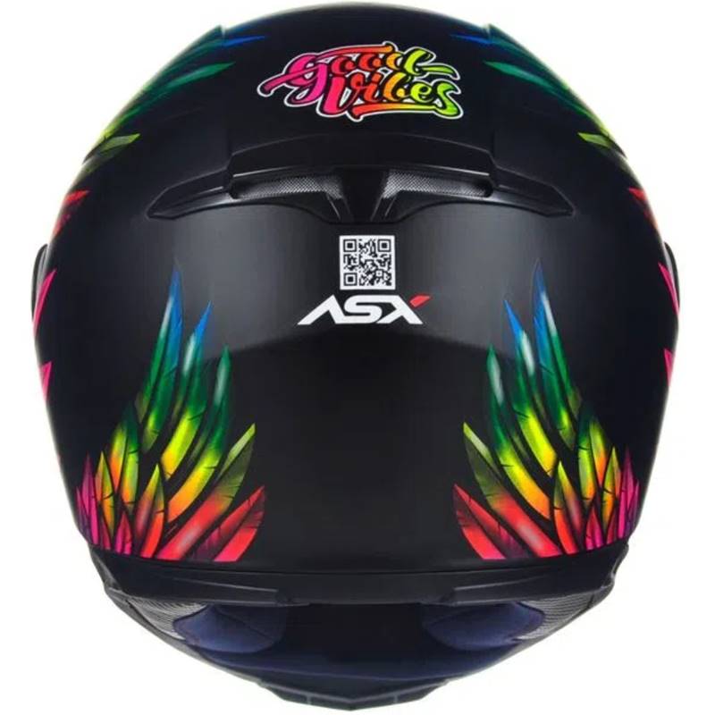 Capacete ASX Eagle Vibes Preto Fosco