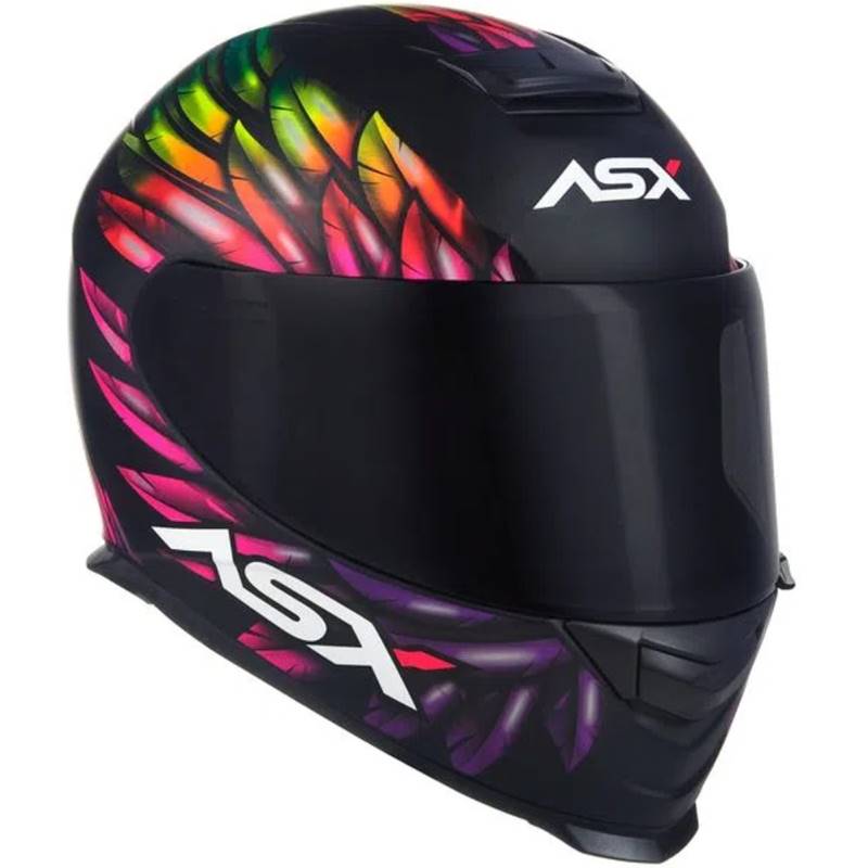Capacete ASX Eagle Vibes Preto Fosco