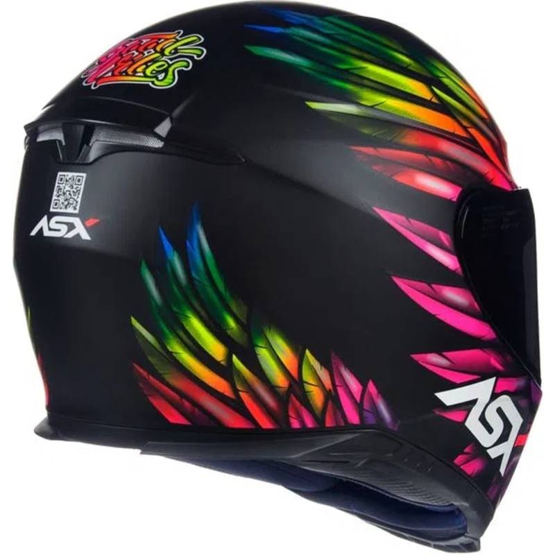 Capacete ASX Eagle Vibes Preto Fosco