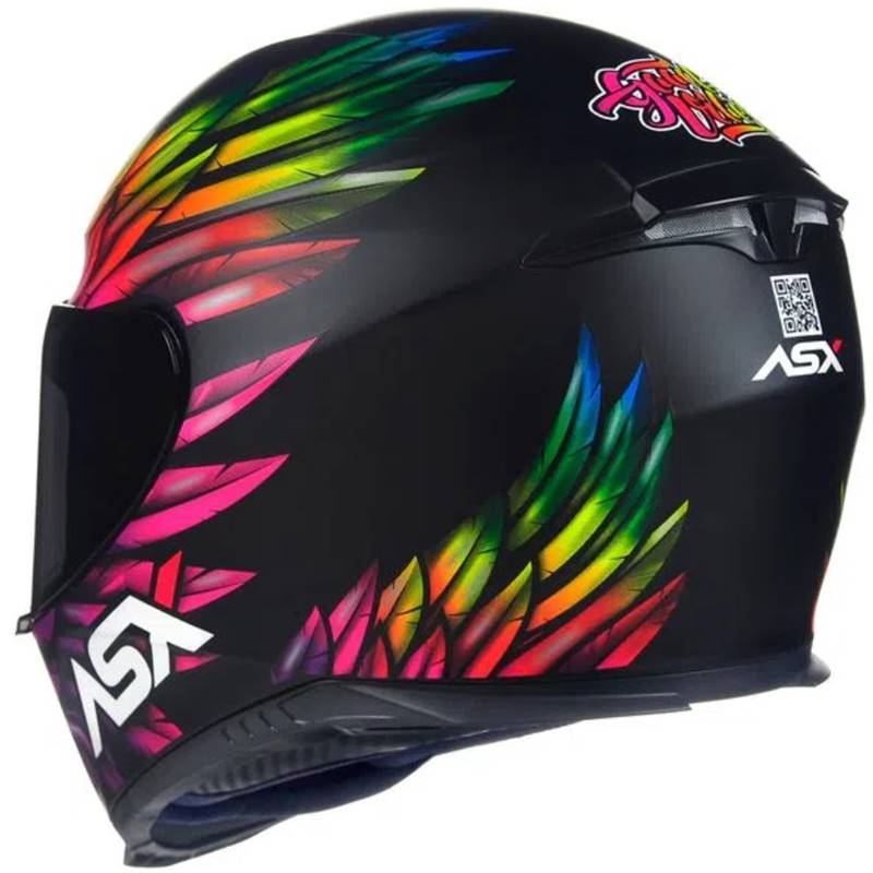 Capacete ASX Eagle Vibes Preto Fosco