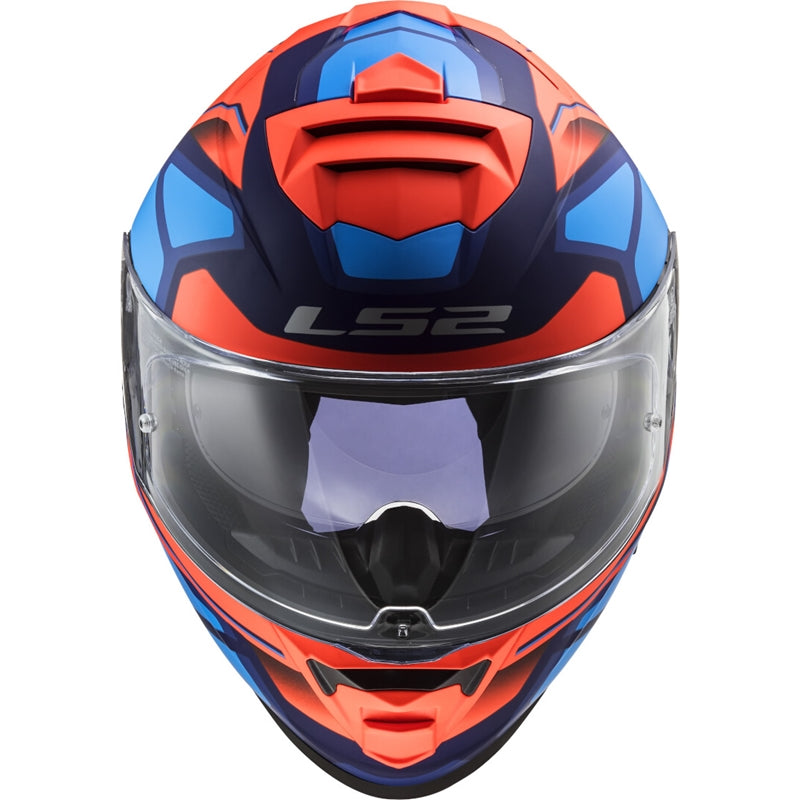 Capacete LS2 FF800 Storm Faster Azul/Laranja Fosco