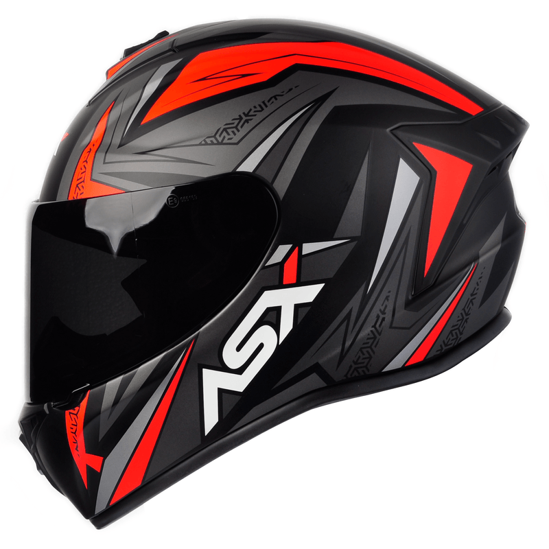 Capacete ASX Draken Vector Preto/Cinza/Vermelho