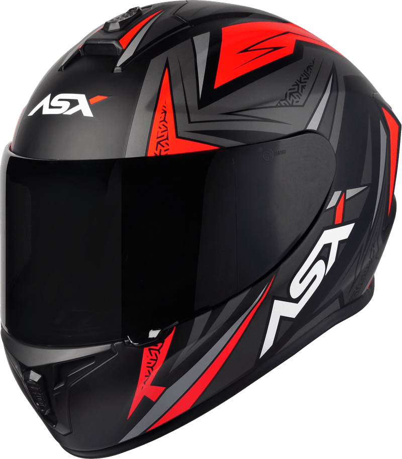 Capacete ASX Draken Vector Preto/Cinza/Vermelho