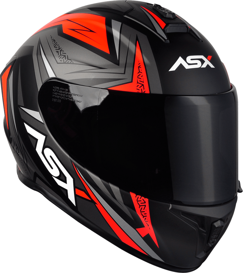 Capacete ASX Draken Vector Preto/Cinza/Vermelho
