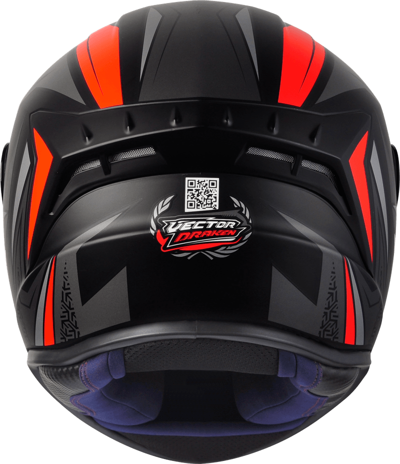 Capacete ASX Draken Vector Preto/Cinza/Vermelho