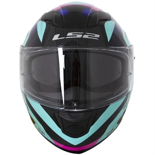 Capacete LS2 FF320 Stream Crow Azul/Preto/Rosa
