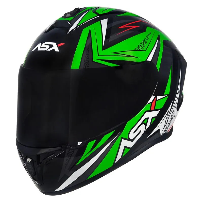 Capacete ASX Draken Vector Preto/Verde/Branco