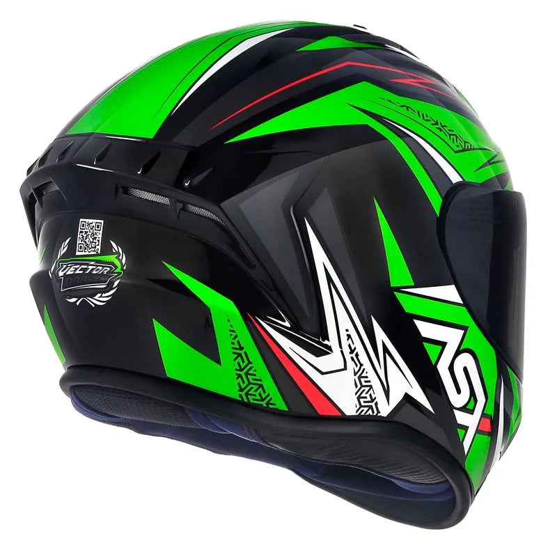 Capacete ASX Draken Vector Preto/Verde/Branco
