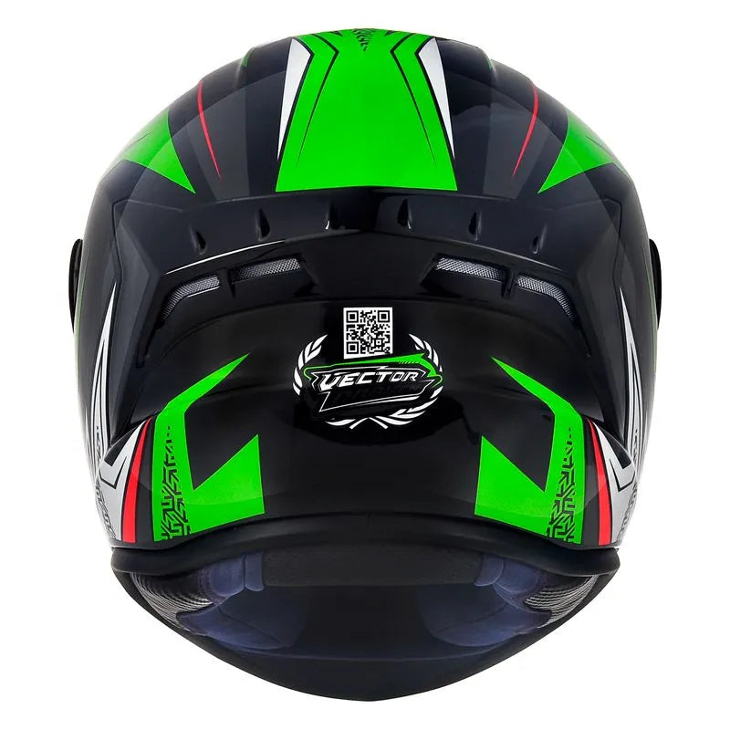 Capacete ASX Draken Vector Preto/Verde/Branco