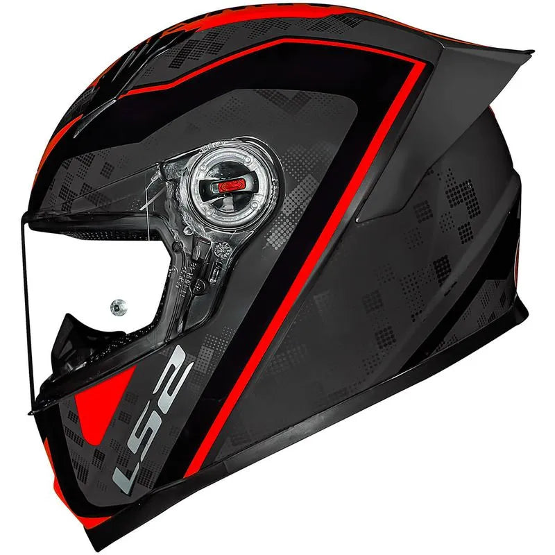 Capacete LS2 FF358 S Striker Titanium Vermelho