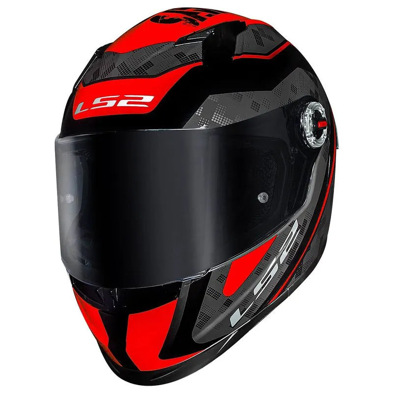 Capacete LS2 FF358 S Striker Titanium Vermelho