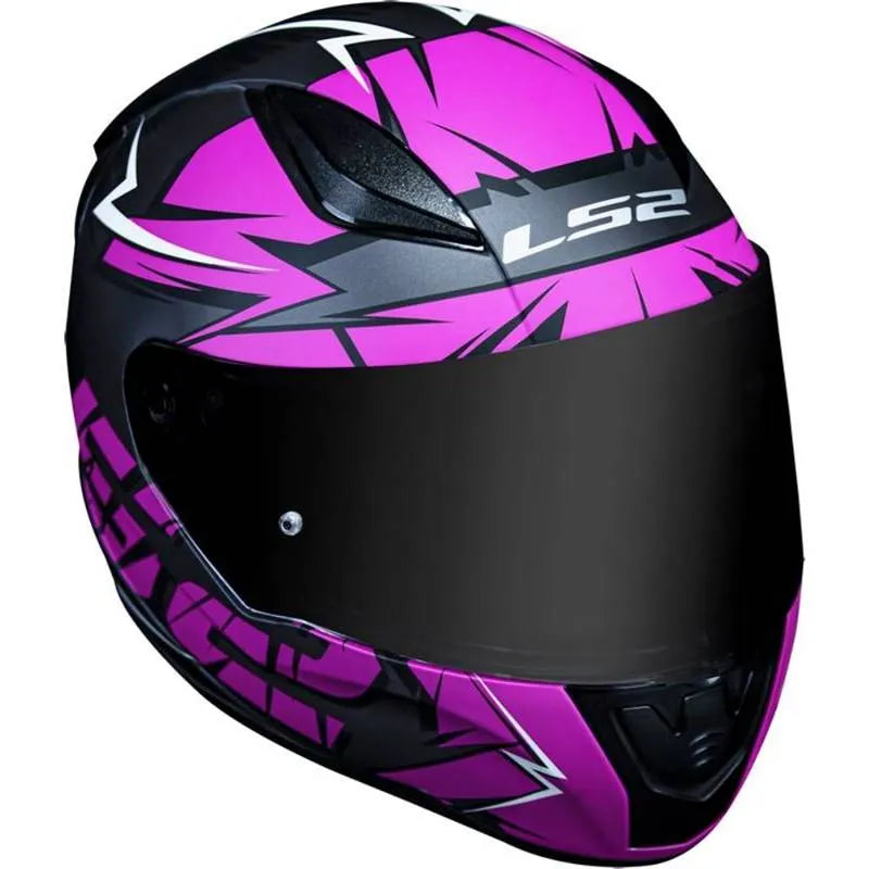 Capacete LS2 FF353 Rapid Cromo Preto/Rosa