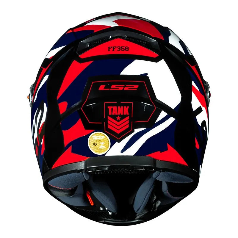 Capacete LS2 FF358 Tank Camuflado Azul