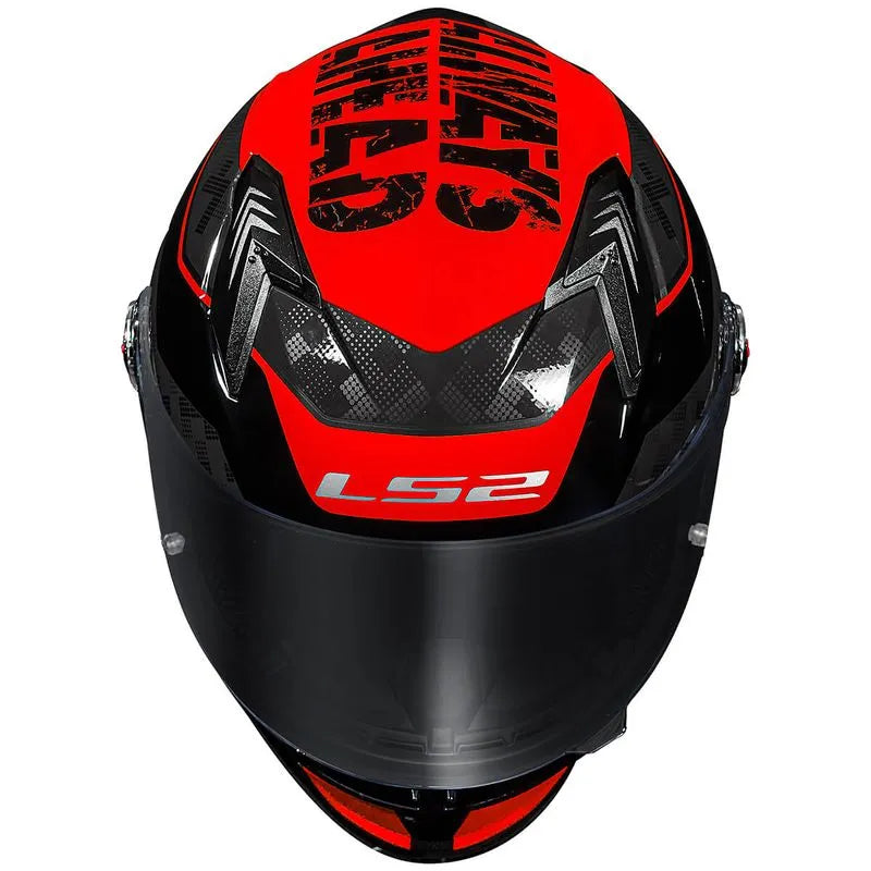 Capacete LS2 FF358 S Striker Titanium Vermelho