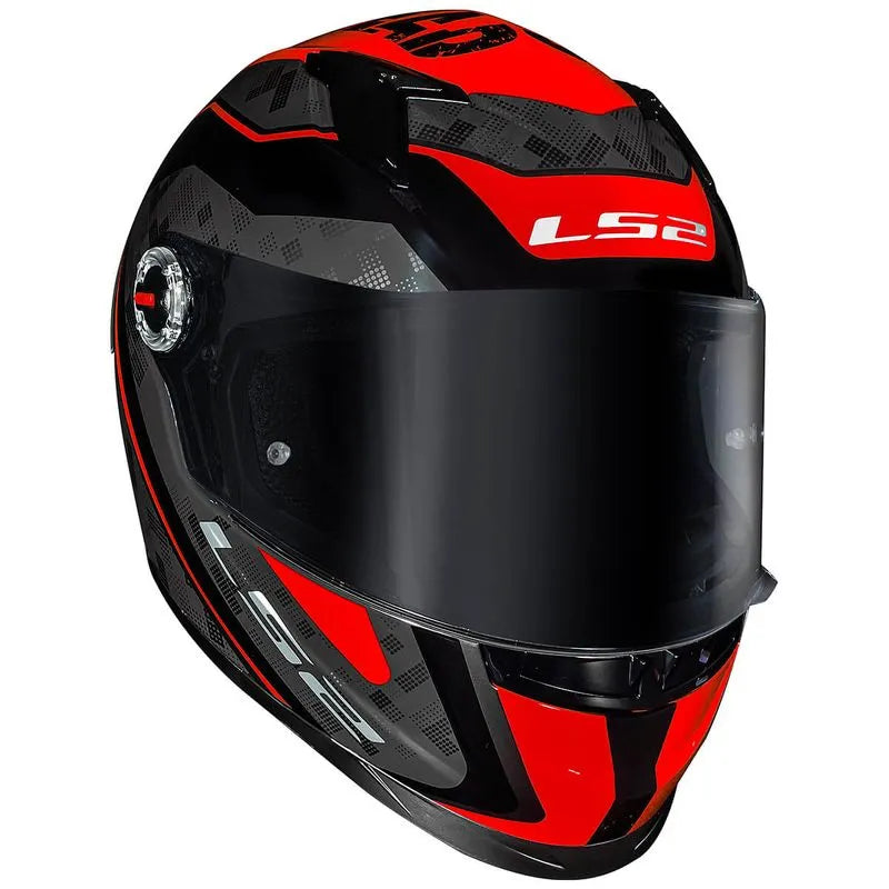 Capacete LS2 FF358 S Striker Titanium Vermelho