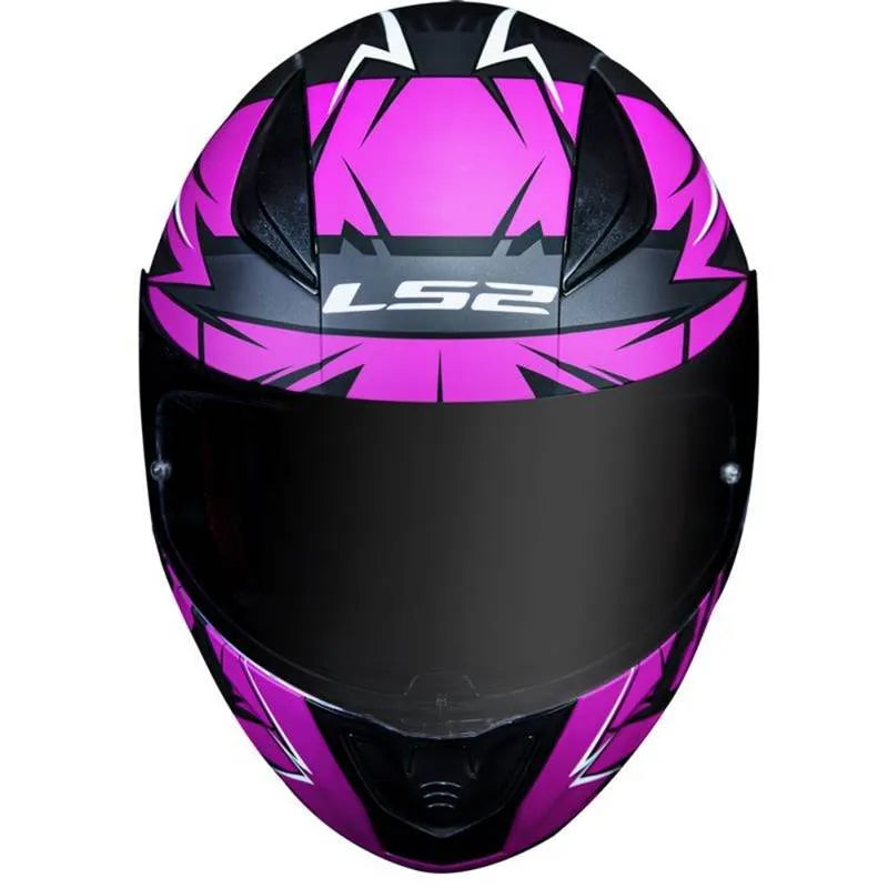 Capacete LS2 FF353 Rapid Cromo Preto/Rosa