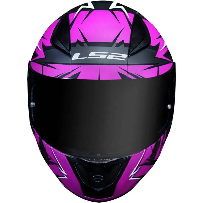 Capacete LS2 FF353 Rapid Cromo Preto/Rosa