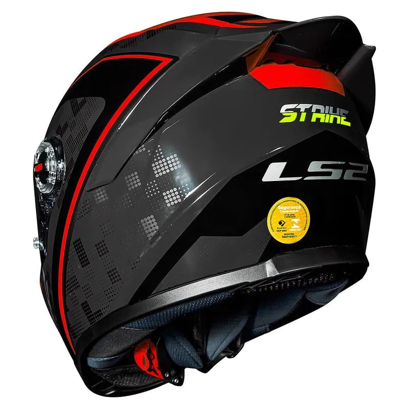 Capacete LS2 FF358 S Striker Titanium Vermelho