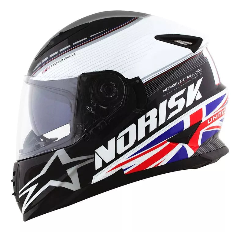 Capacete Norisk Soul FF302 Grand Prix United Kingdom