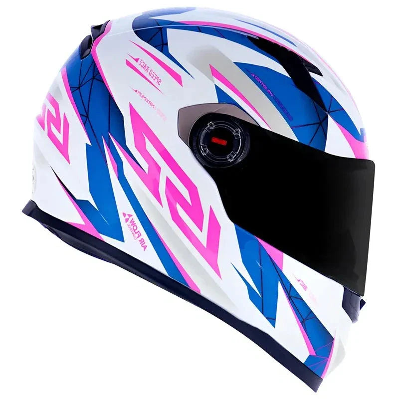 Capacete LS2 FF358 Draze Branco Azul/Rosa