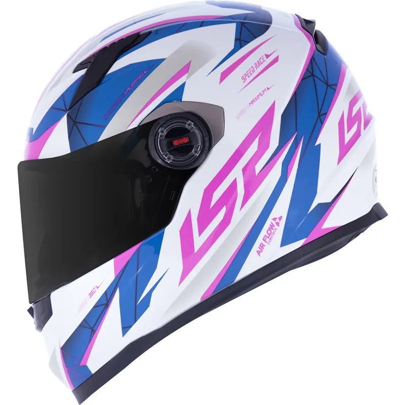 Capacete LS2 FF358 Draze Branco Azul/Rosa
