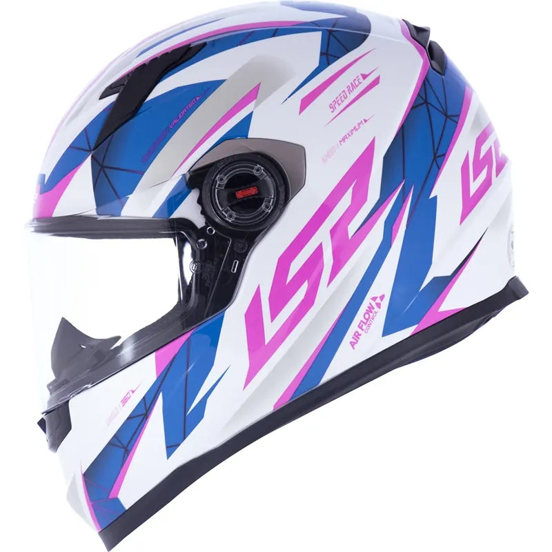 Capacete LS2 FF358 Draze Branco Azul/Rosa