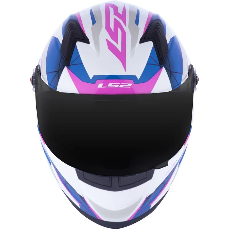Capacete LS2 FF358 Draze Branco Azul/Rosa