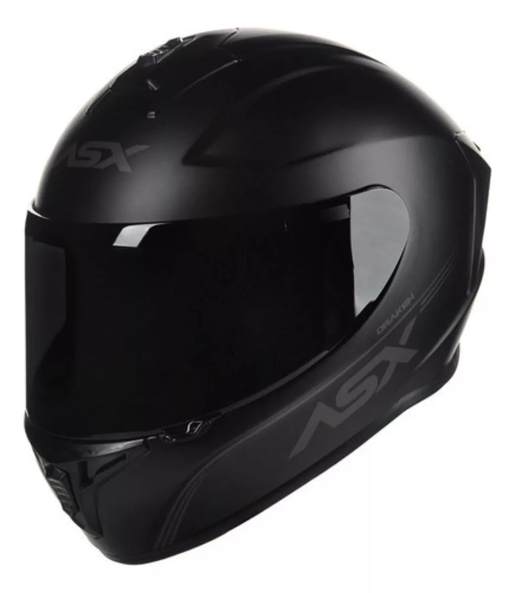 Capacete ASX Draken Solid Preto Fosco