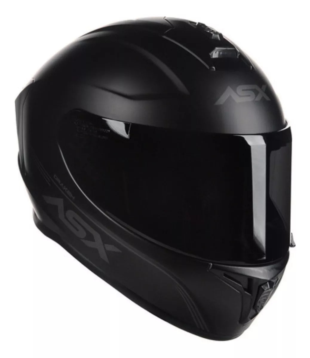 Capacete ASX Draken Solid Preto Fosco