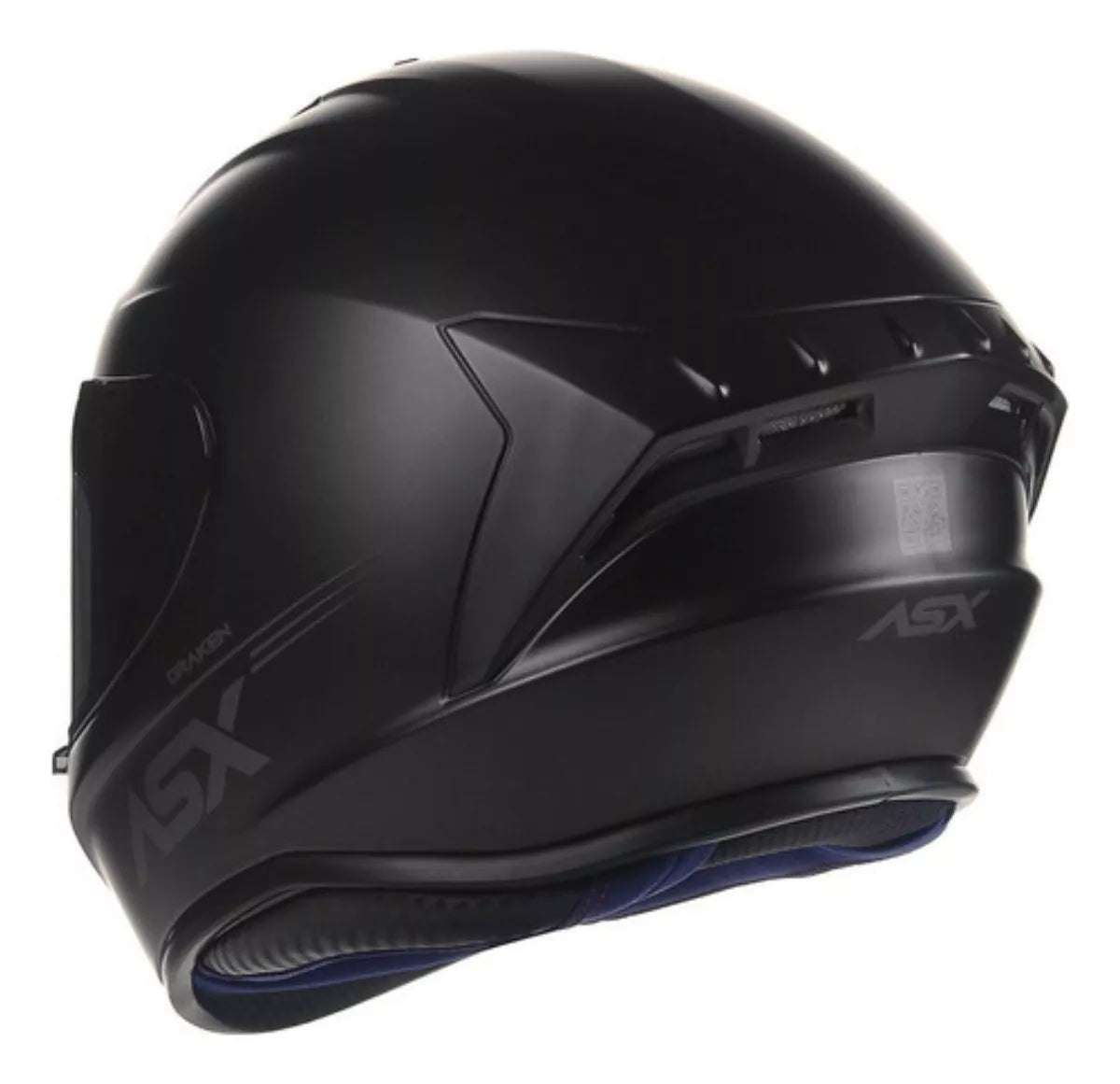 Capacete ASX Draken Solid Preto Fosco
