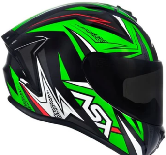 Capacete ASX Draken Vector Preto/Verde/Branco