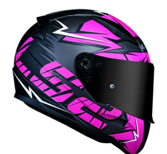 Capacete LS2 FF353 Rapid  Cromo Preto/Rosa