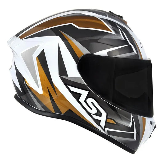 Capacete ASX Draken Vector Branco/Dourado