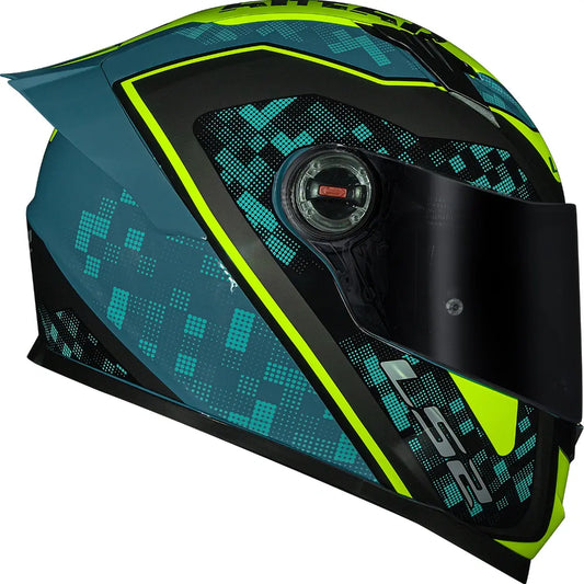 Capacete LS2 FF358 S Striker Azul/Amarelo