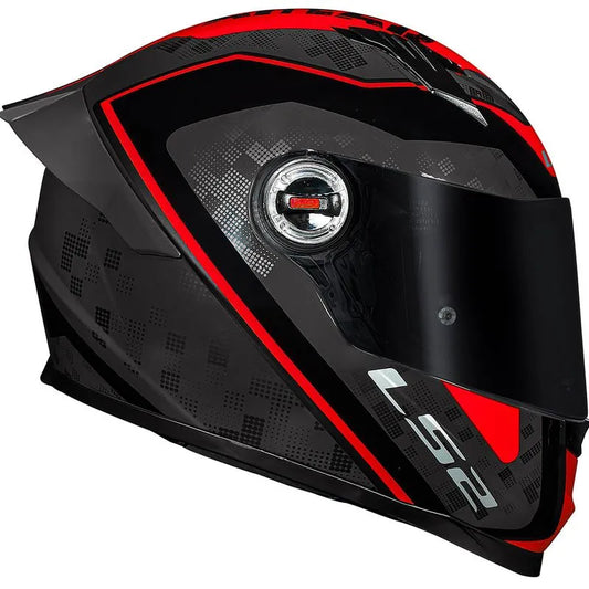 Capacete LS2 FF358 S Striker Titanium Vermelho