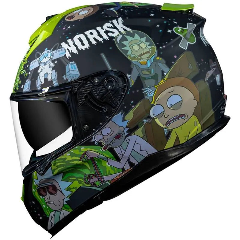 Capacete Norisk Strada Rick and Morty Preto